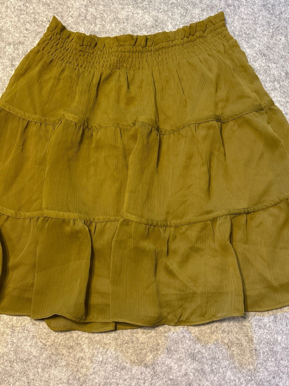 LC Lauren Conrad Olive Tiered Skirt